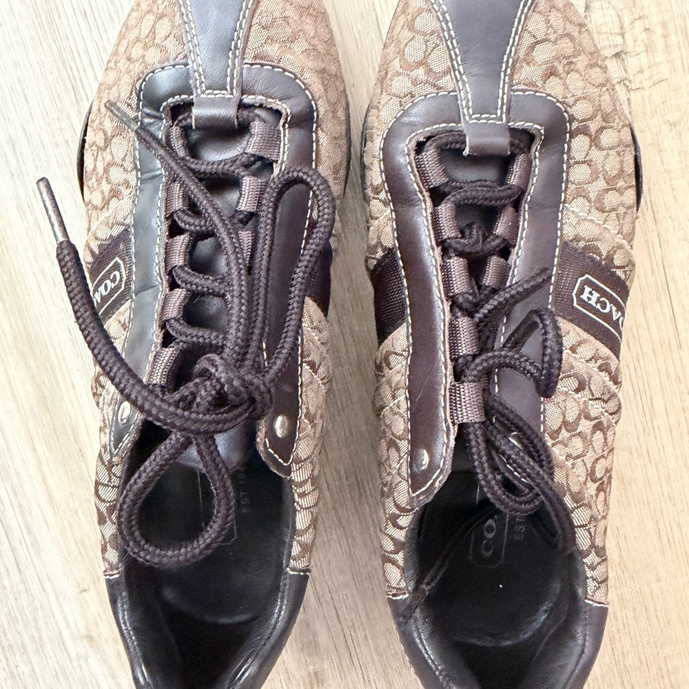 Coach Men's Brown Patterned Sneakers - Picture 2 of 8